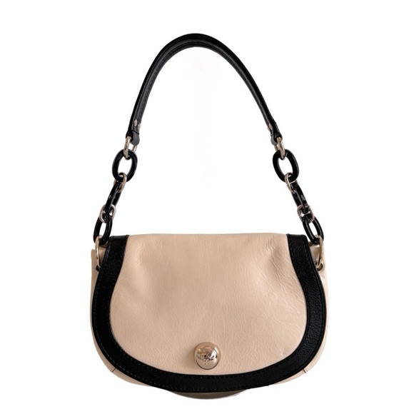 Kate Spade Leather Shoulder Handbag Cream &‎ Black